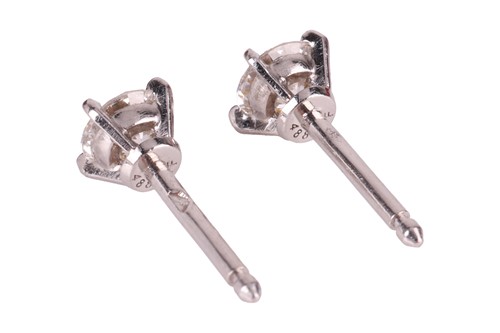 Lot 51 - Cartier – A pair of diamond stud earrings,...