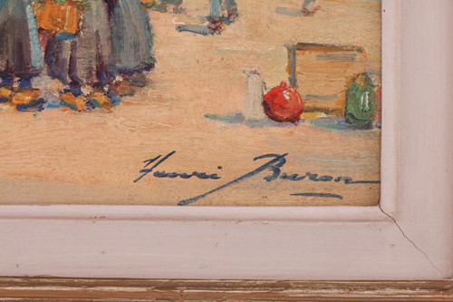 Lot 21 - Henri Buron (French 1880-1969), Marché en...