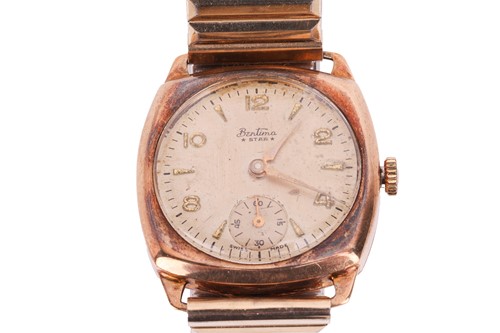 Lot 15 - A Bertina Star watch, with gold-plated finish...