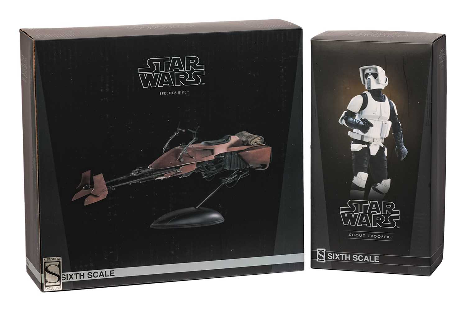 Lot 91 - A Star Wars Sideshow Collectibles Speeder Bike...