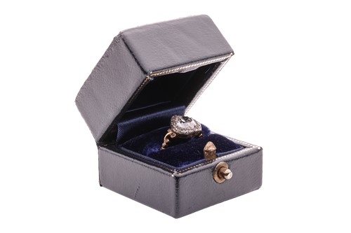 Lot 176 - A Victorian diamond-set heart-shaped bi-metal...