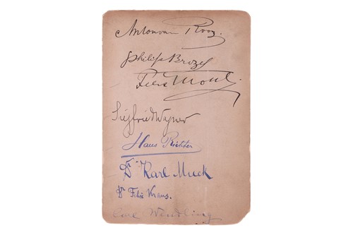 Lot 73 - Autographs: Opera Interest: Bayreuth...