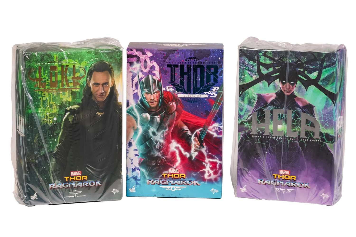 Lot 141 - A Thor Ragnarok Hot Toys Hela 1:6 Figure Set,...