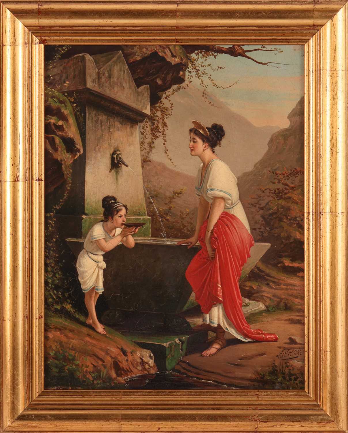 Lot 11 - Egisto Sarri (Italian 1837-1901), The water...