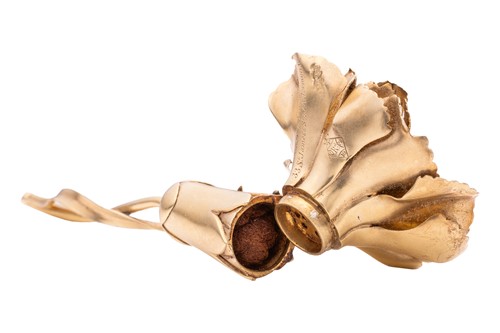 Lot 287 - A Victorian novelty silver gilt carnation...