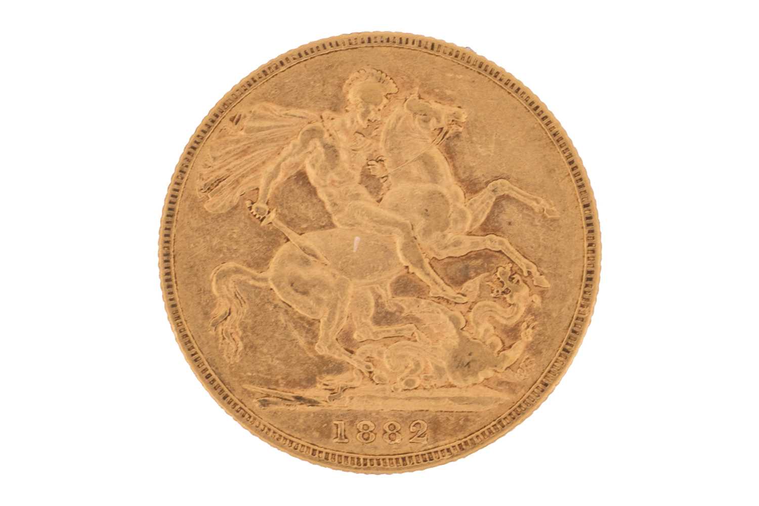 Lot 24 - An 1882 Queen Victoria full sovereign, young...