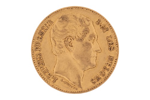 Lot 11 - A Belgium 1865 gold 20 Francs coin with...
