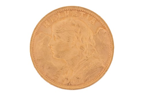 Lot 23 - A Switzerland 1935 gold 20 Francs coin with...