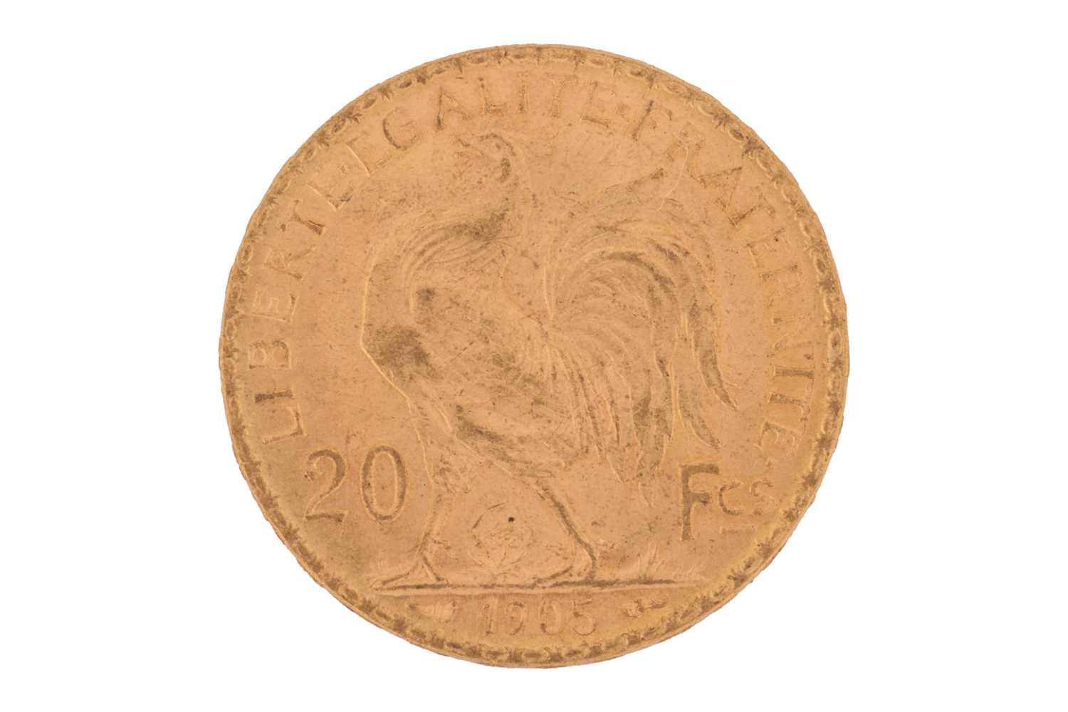 Lot 19 - A France 1905 gold 20 Francs coin with...