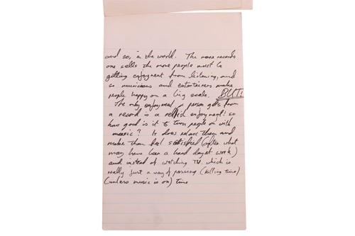 Lot 3 - Peter Green: A Handwritten Account of A...