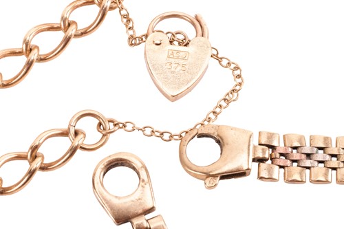 Lot 41 - Two 9ct gold bracelets; to include a...