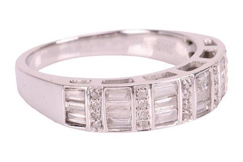 Lot 86 - A diamond half-eternity ring, with an...