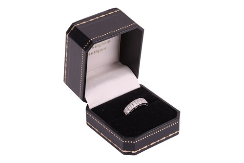 Lot 86 - A diamond half-eternity ring, with an...