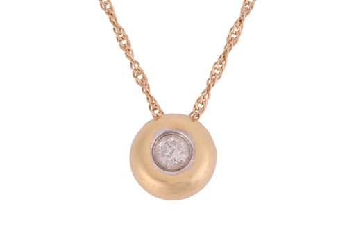 Lot 13 - A diamond-set ring, pendant on chain and...