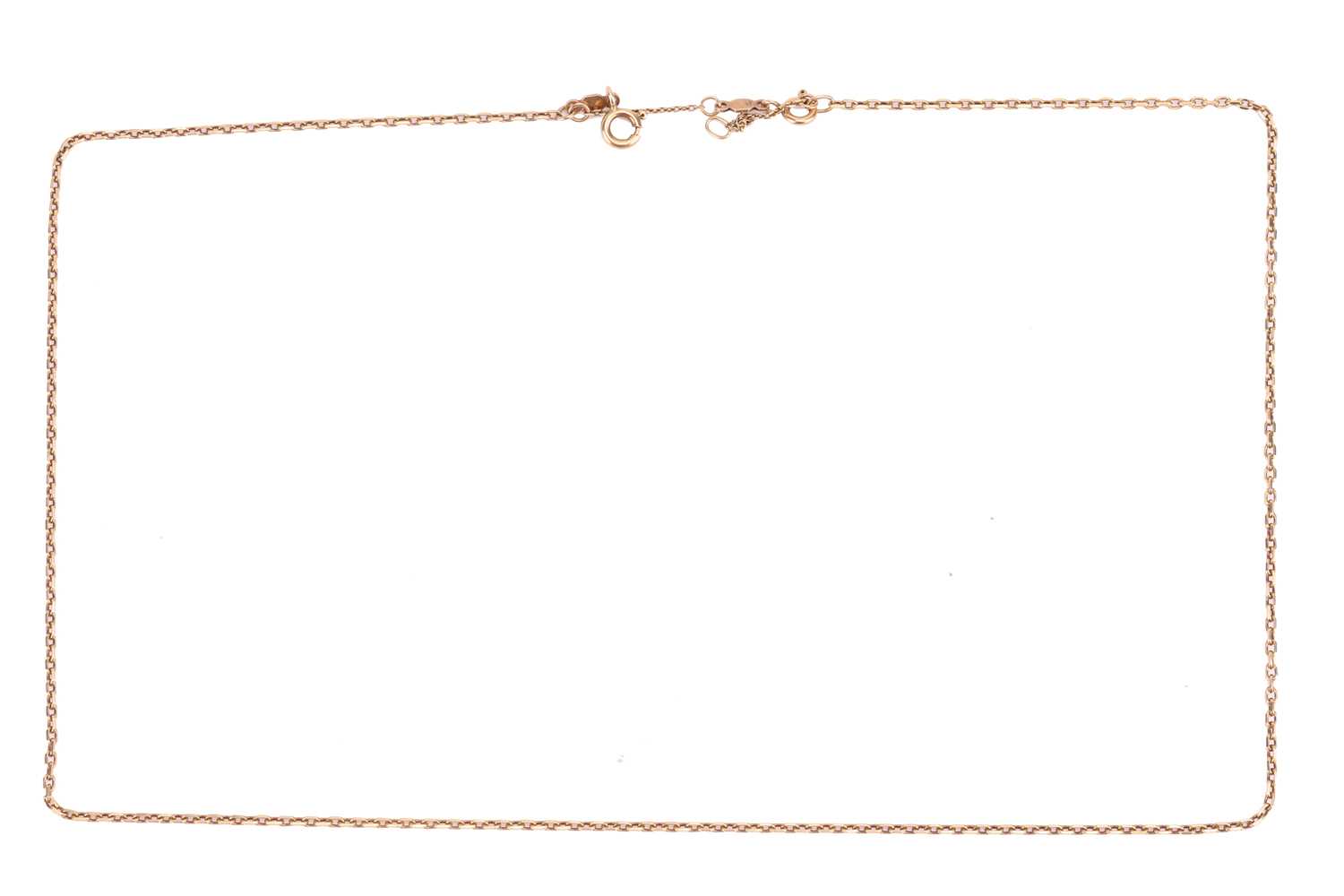 Lot 55 - A cable-link chain necklace, in yellow metal...