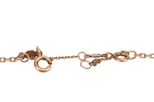 Lot 55 - A cable-link chain necklace, in yellow metal...