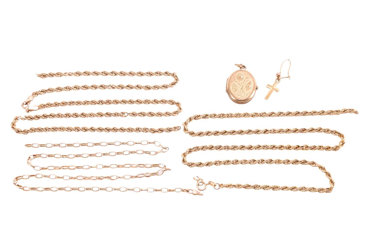 Lot 34 - A mixed lot of jewellery items including two...