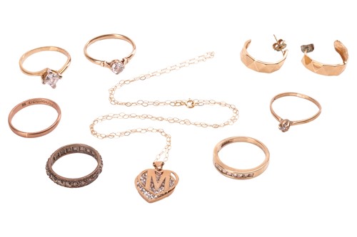 Lot 74 - A group of paste and cubic zirconia set...