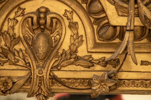 Lot 97 - A late 19th century large carved wood and gilt...