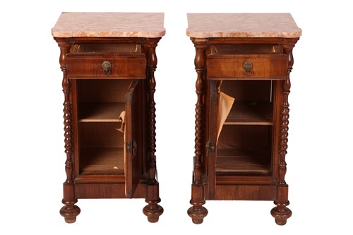Lot 77 - A pair of late 19th century French marble...