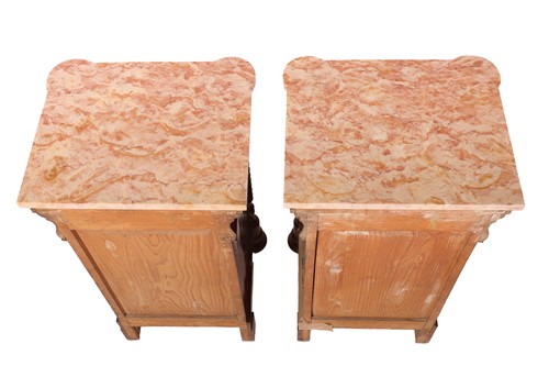 Lot 77 - A pair of late 19th century French marble...
