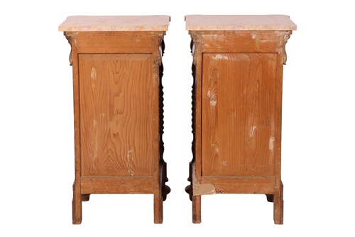 Lot 77 - A pair of late 19th century French marble...
