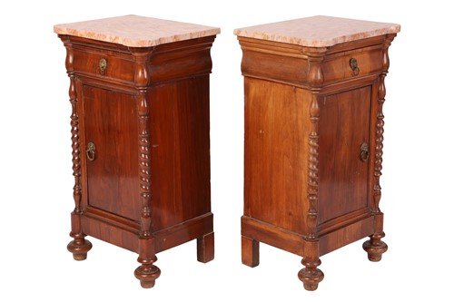 Lot 77 - A pair of late 19th century French marble...