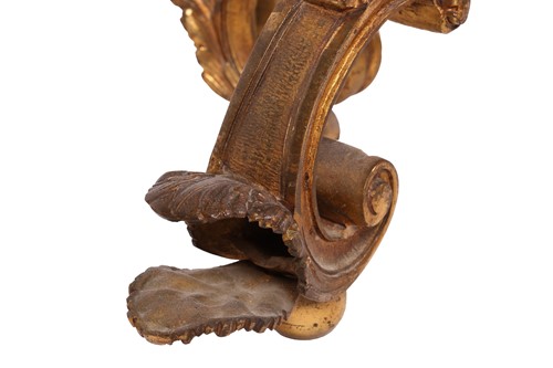 Lot 87 - A gilt brass and variegated marble-topped...