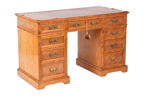 Lot 89 - A late 19th century Maple & Co sycamore...