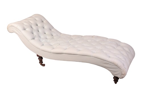 Lot 127 - A Victorian upholstered corner love seat, 84...