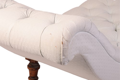 Lot 127 - A Victorian upholstered corner love seat, 84...