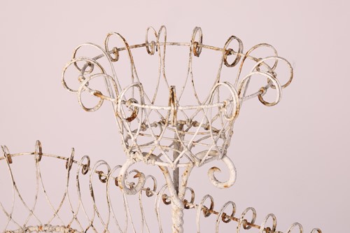 Lot 96 - A Regency painted drawn iron wire-work planter...