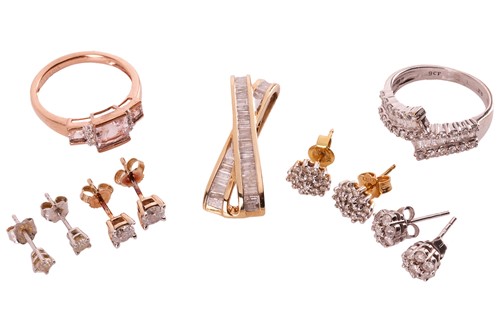 Lot 73 - A collection of diamond-set jewellery items...