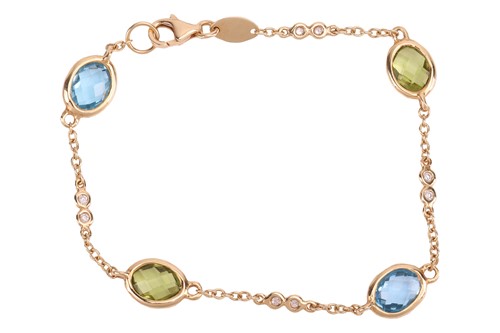 Lot 100 - A gem-set bracelet by Kiki McDonough,...