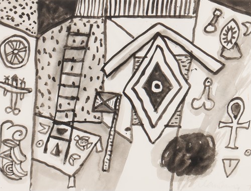 Lot 20 - Alan Davie (Scottish 1920 - 2014) Opus D 1977...