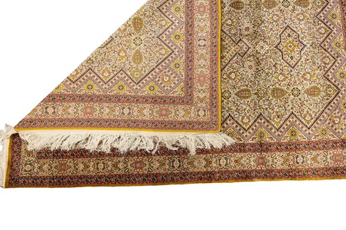 Lot 148 - A silk-on-silk Qum carpet in the Moud style...
