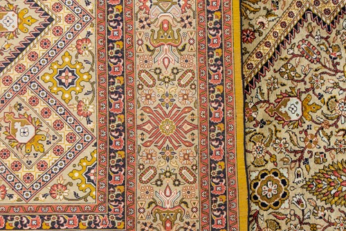 Lot 148 - A silk-on-silk Qum carpet in the Moud style...