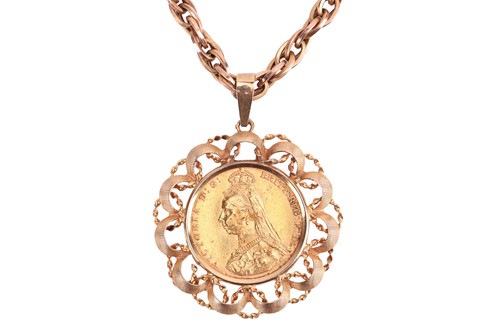Lot 72 - An 1887 Victorian full sovereign, unsoldered...