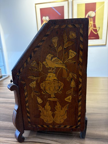 Lot 157 - A 19th century Dutch walnut and floral...
