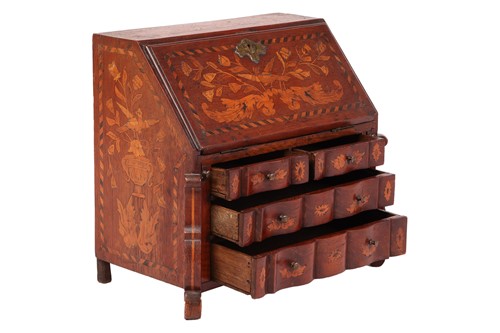 Lot 157 - A 19th century Dutch walnut and floral...