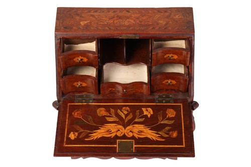 Lot 157 - A 19th century Dutch walnut and floral...