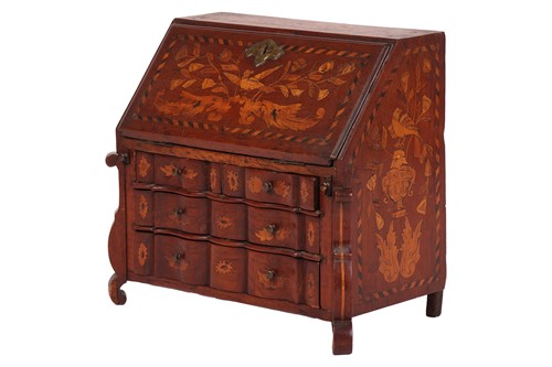 Lot 157 - A 19th century Dutch walnut and floral...