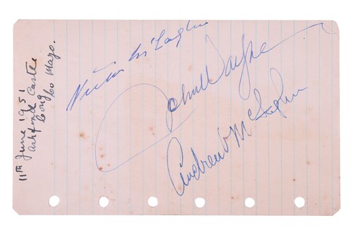 Lot 72 - Autographs: The Quiet Man (1952) cast and crew,...