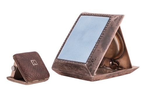 Lot 98 - Two travelling clocks, comprising a cased...