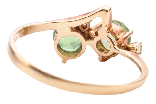Lot 137 - A tourmaline and diamond dress ring by H.Stern,...