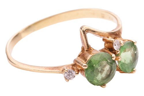 Lot 137 - A tourmaline and diamond dress ring by H.Stern,...