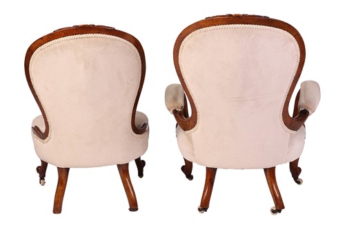 Lot 92 - A Victorian mahogany lady's nursing chair, 88...