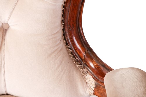 Lot 92 - A Victorian mahogany lady's nursing chair, 88...