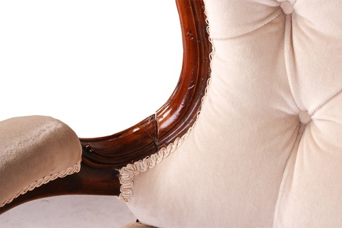 Lot 92 - A Victorian mahogany lady's nursing chair, 88...