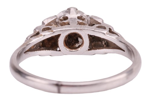 Lot 133 - An old-cut diamond solitaire ring, centred...